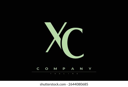 XC Modern Initials Logo Design. Logotipo de marca com iniciais estilizadas apresentando design arrojado e estética moderna. Ideal para profissionais de marca de negócios ou projetos criativos com foco em minimalista
