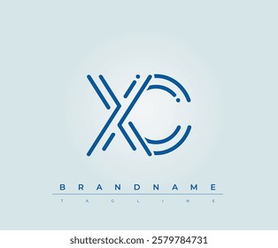 XC Technology Letter Logo Template. This tech letter logo is a graphic mark that uses letters to represent a technology company.