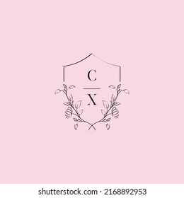 XC wedding logo letters in high quality professional design that will print well across any print media