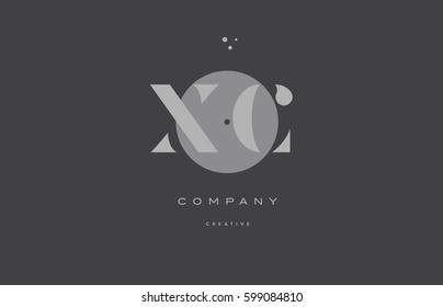 xc x c  grey modern stylish alphabet dot dots eps company letter logo design vector icon template 