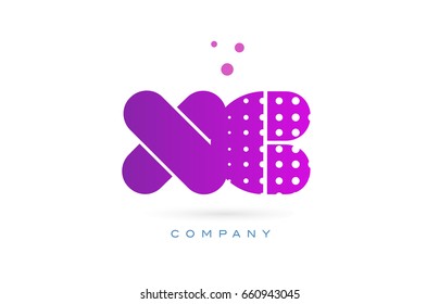 xc x c pink dots dotted letter logo alphabet creative company vector icon design template