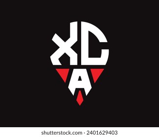 XCA letter location shape logo design