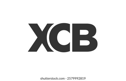 XCB logo design template with strong and modern bold text. Initial based vector logotype featuring simple and minimal typography. Trendy company identity ideal for businesses brand presence.