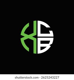 XCB logo XCB icon XCB monogram XCB letter minimalist Circle flat Unique modern abstract logo design.
