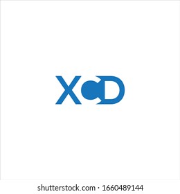 XCD unique minimalist vector logo design with blue.