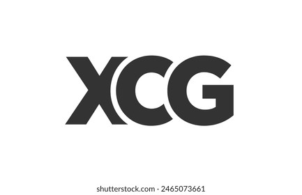 XCG logo design template with strong and modern bold text. Initial based vector logotype featuring simple and minimal typography. Trendy company identity ideal for businesses brand presence.