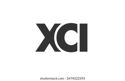 XCI logo design template with strong and modern bold text. Initial based vector logotype featuring simple and minimal typography. Trendy company identity ideal for businesses brand presence.