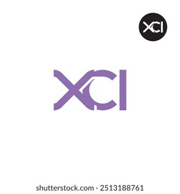Design do Monograma da Letra do Logotipo XCI