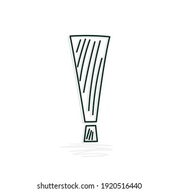  xclamation mark outline stock vector background