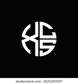 XCS logo XCS icon XCS monogram XCS letter minimalist Circle flat Unique modern abstract logo design.
