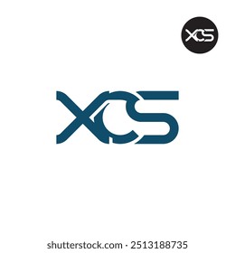 Diseño de monograma de letra de logotipo XCS