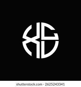 XCV logo XCV icon XCV monogram XCV letter minimalist Circle flat Unique modern abstract logo design.
