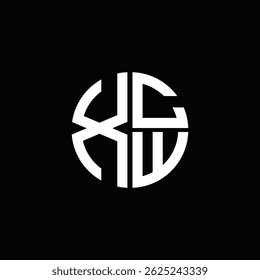 XCW logo XCW icon XCW monogram XCW letter minimalist Circle flat Unique modern abstract logo design.
