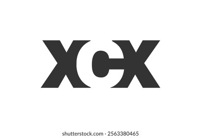 XCX logo design. Initial letter X C X bold font style for tech startups, consulting, corporate branding. Creative company name, headlines typography identity, trendy logotype. Vector illustration.