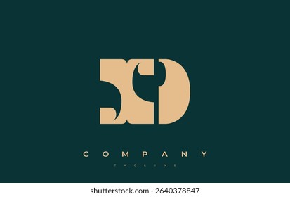 XD Abstract Geometric Logo Design. Modern and elegant logo design with simplistic typography elements, showcasing branding excellence.