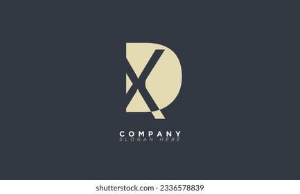 XD Alphabet letters Initials Monogram logo DX, X and D