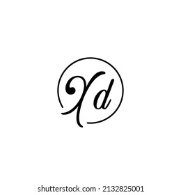 XD circle feminine concept initial logo best for beauty and fashion