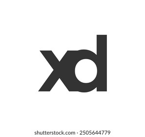 XD creative geometric initial based modern and minimal logo. Letter x d trendy fonts. Universal professional elegant techno vector design.