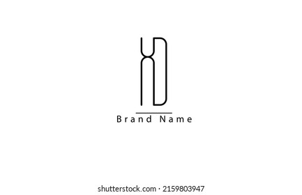 XD DX X D abstract vector logo monogram template