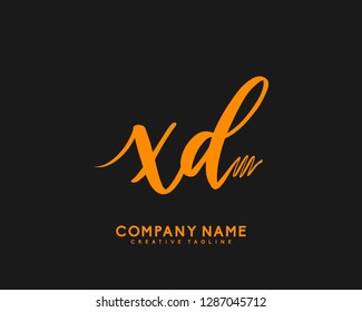 XD Initial Handwriting Logo Template Vector