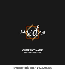 XD Initial handwriting logo vector