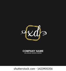 XD Initial handwriting logo vector