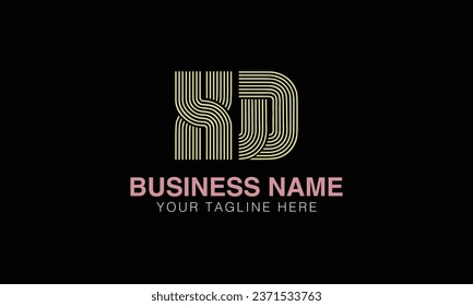 XD initial logo | initial based abstract modern minimal creative logo, vector template image. luxury logotype , real estate homie . typography . initials 