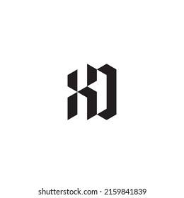 XD initial logo letters in high quality professional design that will print well across any print media