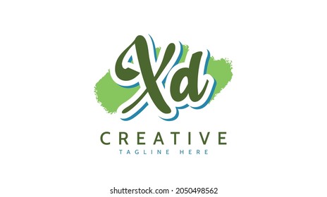 XD Initials, handwriting logo vector