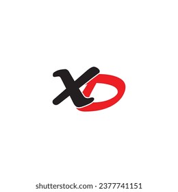 Logotipo de letra XD diseño creativo con gráfico vectorial XD logotipo simple y moderno