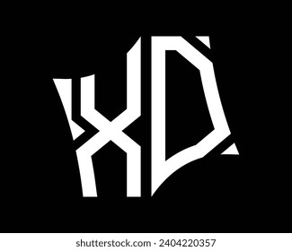 XD letter logo design vector art