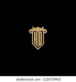 Logotipo de concepto de línea XD en diseño profesional de alta calidad que será mejor para empresas relacionadas con bienes raíces