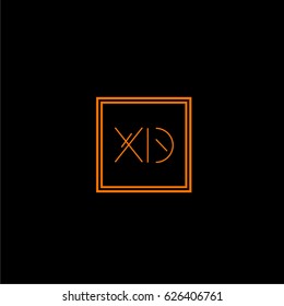 xd logo letter initial, Abstract Polygonal Background Logo, design for Corporate Business Identity,flat icon, Alphabet letter