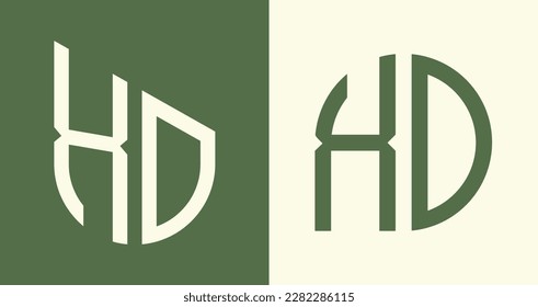 Conjunto vectorial de diseño de logotipo de letras iniciales XD moderno. Será adecuado para qué empresa o nombre de marca inician esas iniciales.