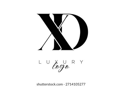 XD Serif Letter Monogram Typography Logo for Elegant Premium Branding Identity