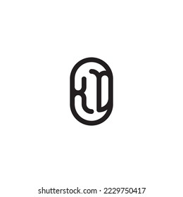 XD simple line concept in high quality professional design that will print well across any print media