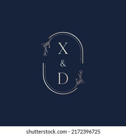 XD wedding initial logo letters in high quality professional design that will print well across any print media