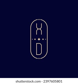 XD Hochzeit liegt Monogramm mit hochwertigem professionellem Design, das gut in allen Printmedien drucken wird
