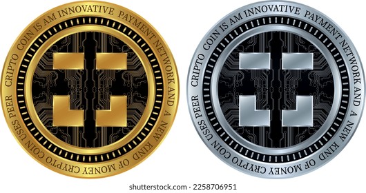 xdai-stake coin vector illustrations. 3d illustration. vector coins.