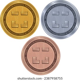 xdai-stake coin vector illustrations. 3d illustration. vector coins.