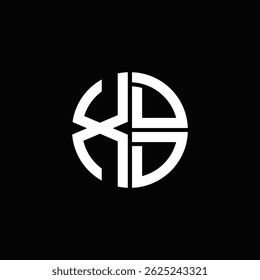 XDD logo XDD icon XDD monogram XDD letter minimalist Circle flat Unique modern abstract logo design.
