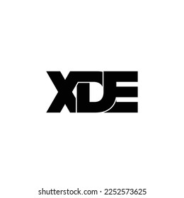 XDE letter monogram logo design vector