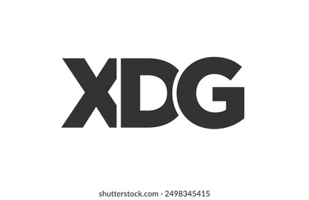XDG logo design template with strong and modern bold text. Initial based vector logotype featuring simple and minimal typography. Trendy company identity ideal for businesses brand presence.