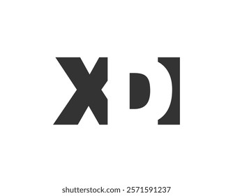 XDI logo design. Initial letter X D I bold font style for tech startups, consulting, corporate branding. Creative company name, headlines typography identity, trendy logotype. Vector illustration.