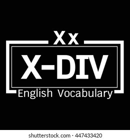 X-DIV english word vocabulary illustration design