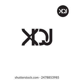 Diseño de monograma de letra con logotipo XDJ