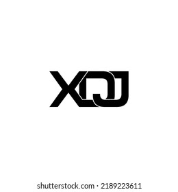 diseño del logotipo de la letra monograma de la tipografía xdj