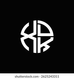 XDK logo XDK icon XDK monogram XDK letter minimalist Circle flat Unique modern abstract logo design.
