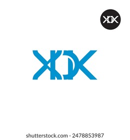 Diseño de monograma de letra con logotipo XDCAM