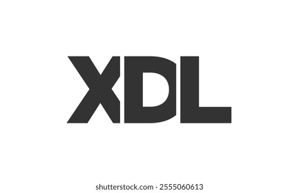XDL logo design template with strong and modern bold text. Initial based vector logotype featuring simple and minimal typography. Trendy company identity ideal for businesses brand presence.